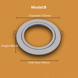 Hot Sale Round Gu10 G53 Spot Bulb Recessed Led Ceiling Light Fixture Downlight AR111 Fitting Mounting Ceiling Spot Lights Frame