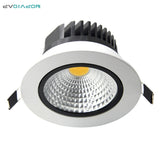 DVOLADOR Dimmable Recessed Downlight CoB Chip 6W 9W 12W 15W Ceiling Spot light White Warm White Emitting Color Rendering Lamp
