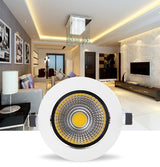 DVOLADOR Dimmable Recessed Downlight CoB Chip 6W 9W 12W 15W Ceiling Spot light White Warm White Emitting Color Rendering Lamp