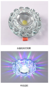 Modern Glass Crystal Garland Led Indoor Downlight for Living Room Kitchen restaurant Ceilings colorful Lighting Bull'S Eye Lamp