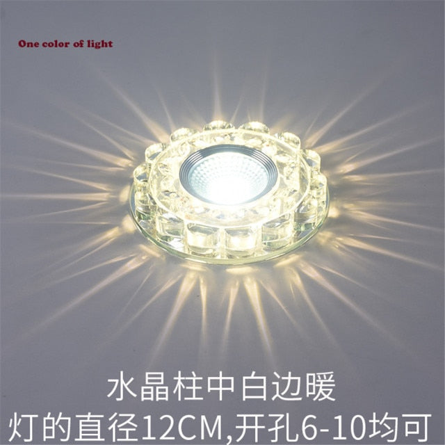 Modern Glass Crystal Garland Led Indoor Downlight for Living Room Kitchen restaurant Ceilings colorful Lighting Bull'S Eye Lamp