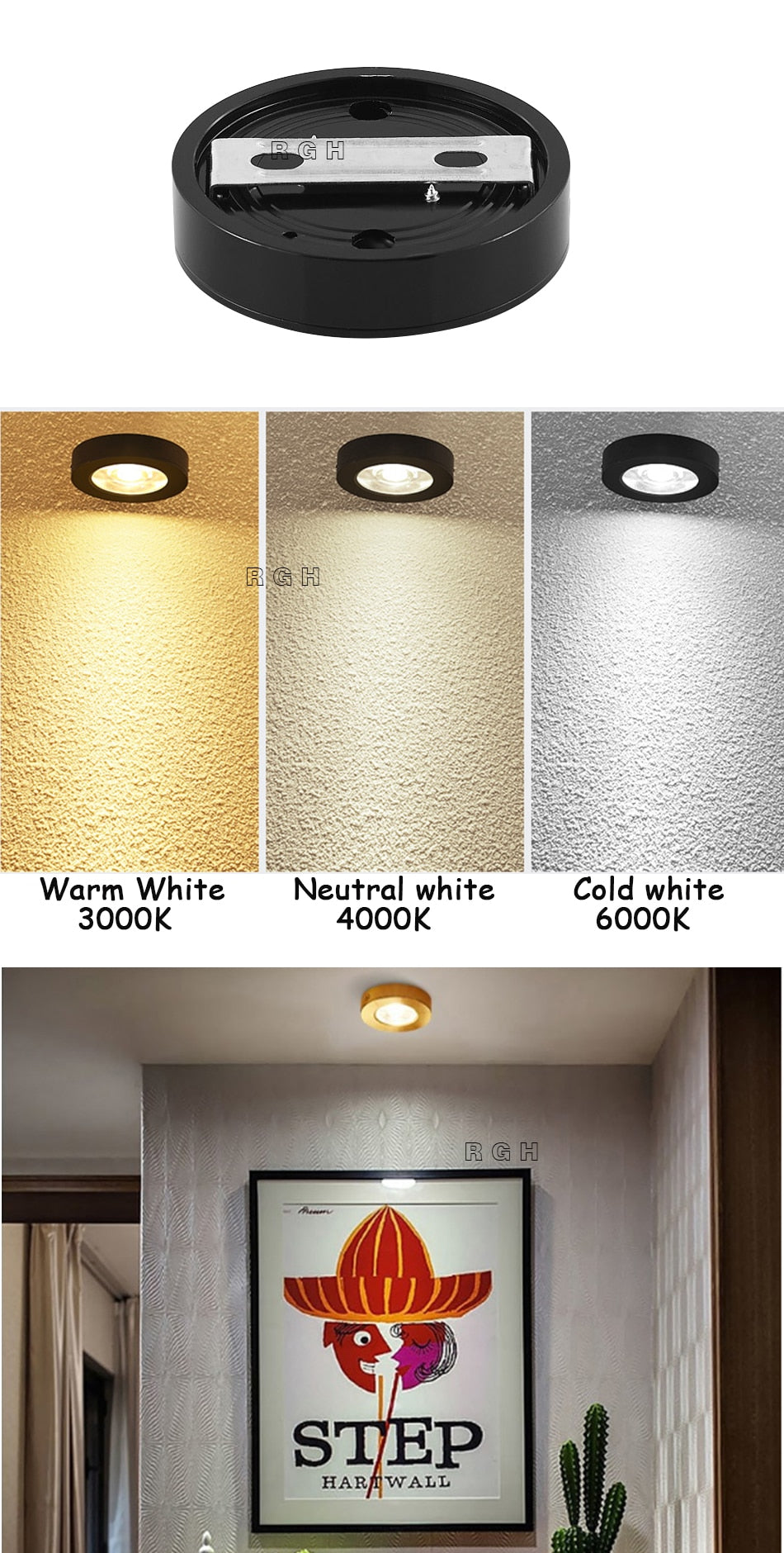 Surface Mounted 3W 5W 7W LED downlight 12W Ceiling Lamps Ultra Thin Driverless cob led spot lights 220V indoor Ceiling Fixtures