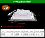 Dimmable LED Panel Downlight Super Bright Glass Square Ceiling Recessed Panel Lights SMD 5360 LED Spot Light Bulb AC110V 220V