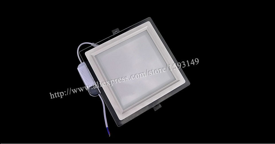 Dimmable LED Panel Downlight Super Bright Glass Square Ceiling Recessed Panel Lights SMD 5360 LED Spot Light Bulb AC110V 220V
