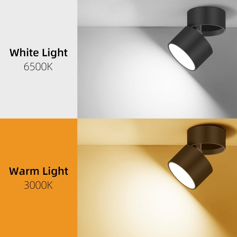 New Foldable Down Light COB Led Spotlight 7W 10W 15W Spot Lights Angle Adjustable Lamp For Home Living Room Shop Indoor Lighting