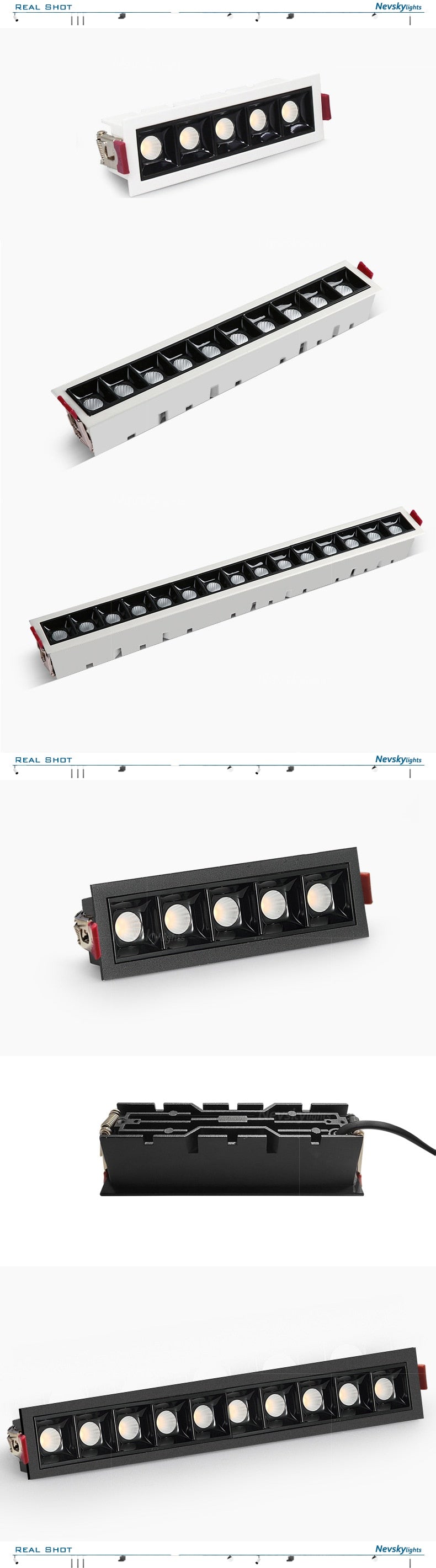 Led Recessed downlights black Ceiling LED Spot lamp bedroom white Square Spot light Living Room modern led ceiling light fixture