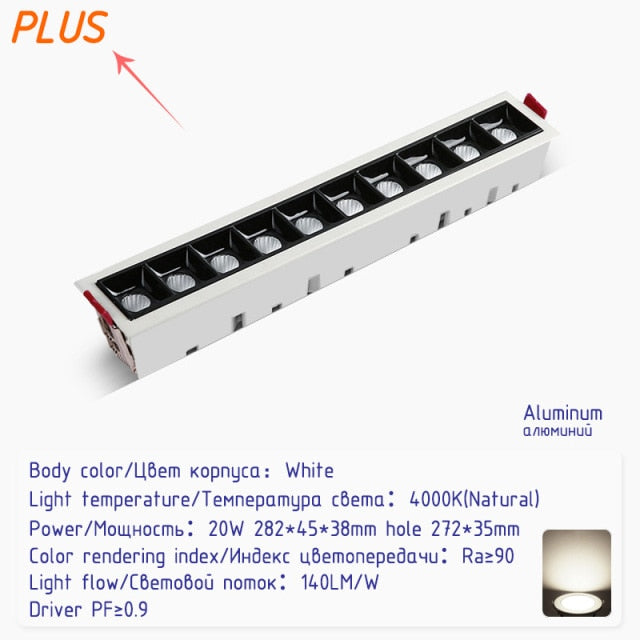 Led Recessed downlights black Ceiling LED Spot lamp bedroom white Square Spot light Living Room modern led ceiling light fixture