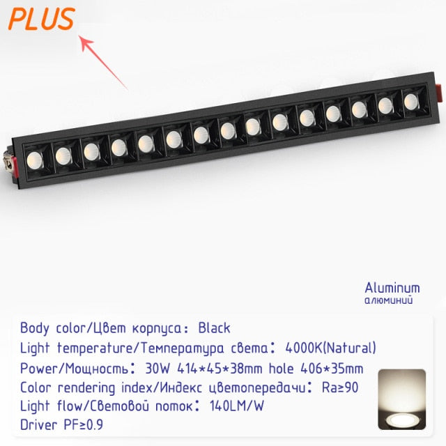 Led Recessed downlights black Ceiling LED Spot lamp bedroom white Square Spot light Living Room modern led ceiling light fixture