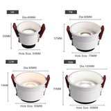 Deep Anti-Glare LED Ceiling downlight Angle Adjustable COB Spot led lights 15W 12W 7W Bedroom Kitchen led Recessed Downlight