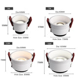 Deep Anti-Glare LED Ceiling downlight Angle Adjustable COB Spot led lights 15W 12W 7W Bedroom Kitchen led Recessed Downlight