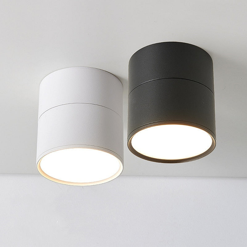 Dimmable Surface Mounted LED COB Downlight 7W/10W/15W/18WRotating LED Spot Light Ceiling Lamp with LED Driver AC110V/220V