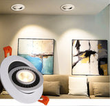 360 Angle Rotatable LED COB Recessed Downlight Square 6W 9W 12W 15W 18W 20W LED Ceiling Spot Light for Picture TV Background 220V