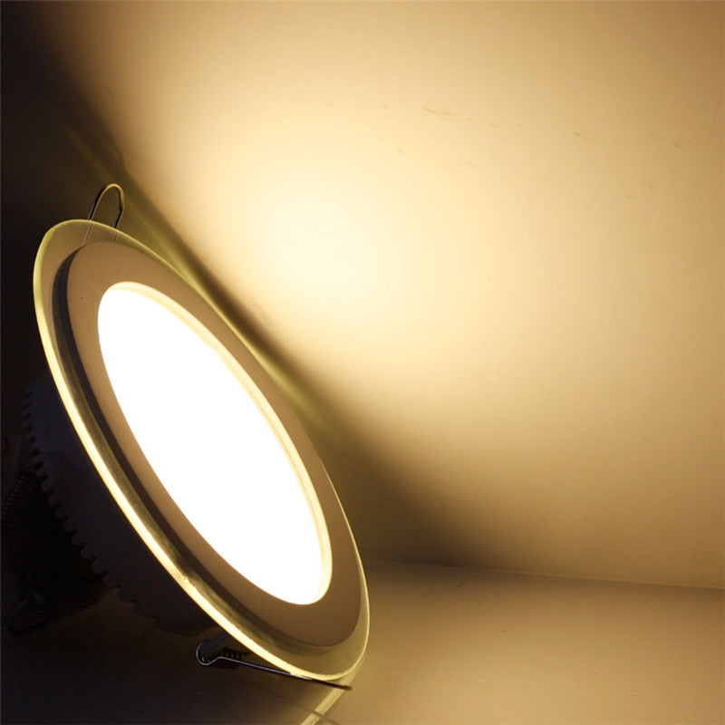 LED Panel Downlight 6W 9W 12W 18W Round Glass Panel Lights Ceiling Recessed Lamps For Home Hotel Lighting AC85-265V