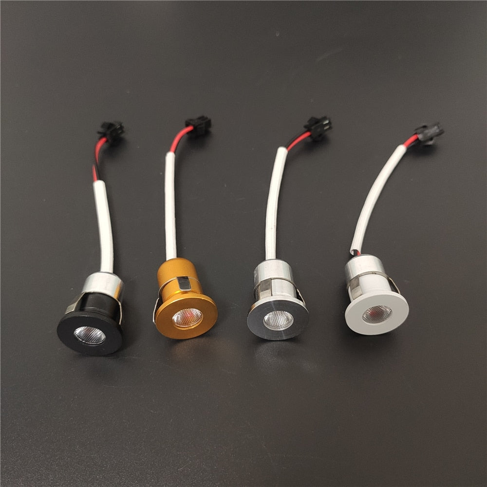 Small Led Light Panel 110v 220v 1W led mini spot light dimmable downlight Recessed lamp Cupb ...