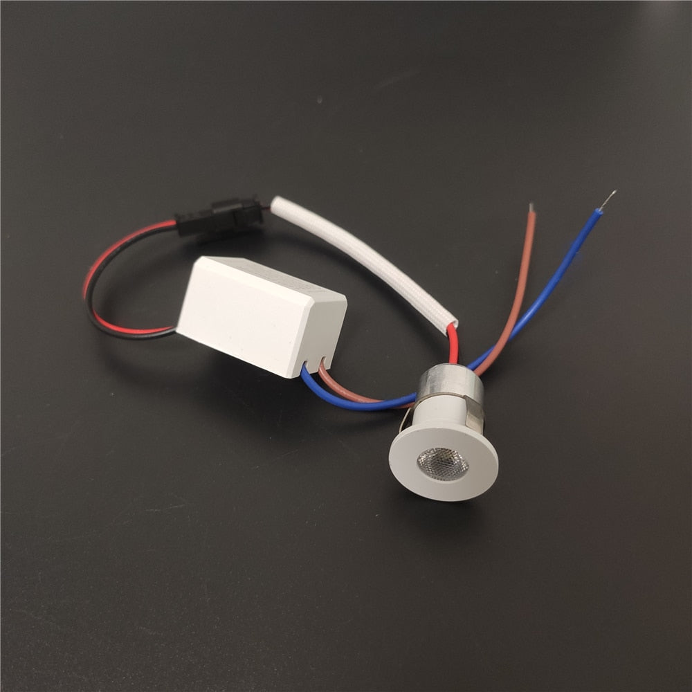 110v 220v 1W led mini spot light dimmable downlight Recessed lamp Cupboard Showcase Display Light