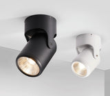 White Black Dimmable Rotating LED Downlights Surface Mounted Adjustment COB AC85-265V 8W 10W 12W 15W LED Ceiling Lamp Spot light
