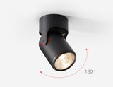 White Black Dimmable Rotating LED Downlights Surface Mounted Adjustment COB AC85-265V 8W 10W 12W 15W LED Ceiling Lamp Spot light
