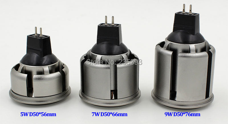 LED 5W 7W 9W Spotlight Gu10 MR16 E27 220V Dimmer LED Downlight Dimmable Spot Light LED Dimming 12V DownLight LED bulb