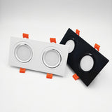 Square Dimmable Recessed COB LED Downlights 2x7W 2x9W 2x12W LED Ceiling Spot Lights AC85-265V LED Ceiling Lamps Indoor Lighting