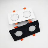 Square Dimmable Recessed COB LED Downlights 2x7W 2x9W 2x12W LED Ceiling Spot Lights AC85-265V LED Ceiling Lamps Indoor Lighting