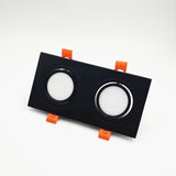 Square Dimmable Recessed COB LED Downlights 2x7W 2x9W 2x12W LED Ceiling Spot Lights AC85-265V LED Ceiling Lamps Indoor Lighting