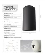 Aisilan Nordic LED Downlight Surface Mounted Ceiling Lamps AC85-260V White/Black Spot light for Living Room Bedroom Hallway