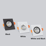 Anti-glare Square LED COB Downlight 7W 15W 25W 30W Dimmable 110V 220V Ceiling Spotlight 3000K 4000K 6000K For Bedroom Lighting