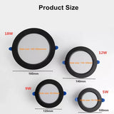 Ultra-thin Round LED Downlight for Home, 5W, 9W, 12W, 18W, Living Room, Hallway, AC220V