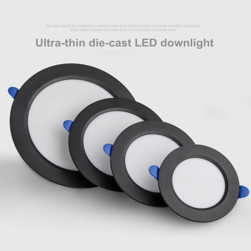 Ultra-thin Round LED Downlight for Home, 5W, 9W, 12W, 18W, Living Room, Hallway, AC220V