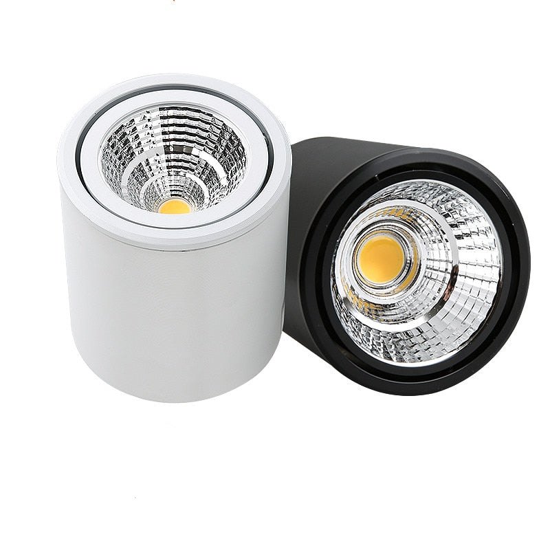 LED downlight Dimmable COB spotlight 7W 9W 12W 15W adjustable angle surface mounted light indoor lighting AC85-265V