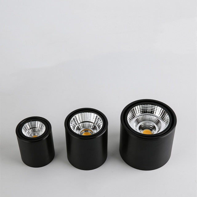 LED downlight Dimmable COB spotlight 7W 9W 12W 15W adjustable angle surface mounted light indoor lighting AC85-265V