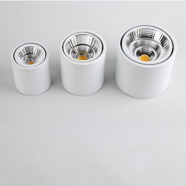 LED downlight Dimmable COB spotlight 7W 9W 12W 15W adjustable angle surface mounted light indoor lighting AC85-265V