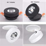 Ultra-Thin LED Ceiling Spot Light Not Dimmable 3W 5W 7W 10W Adjustable 360 Degrees Ceiling Light Indoor Lighting