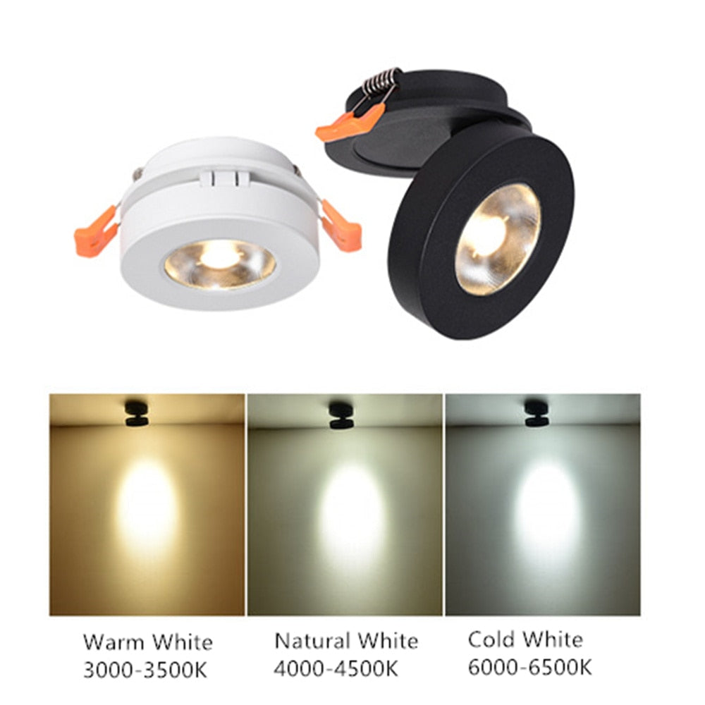 Ultra-Thin LED Ceiling Spot Light Not Dimmable 3W 5W 7W 10W Adjustable 360 Degrees Ceiling Light Indoor Lighting