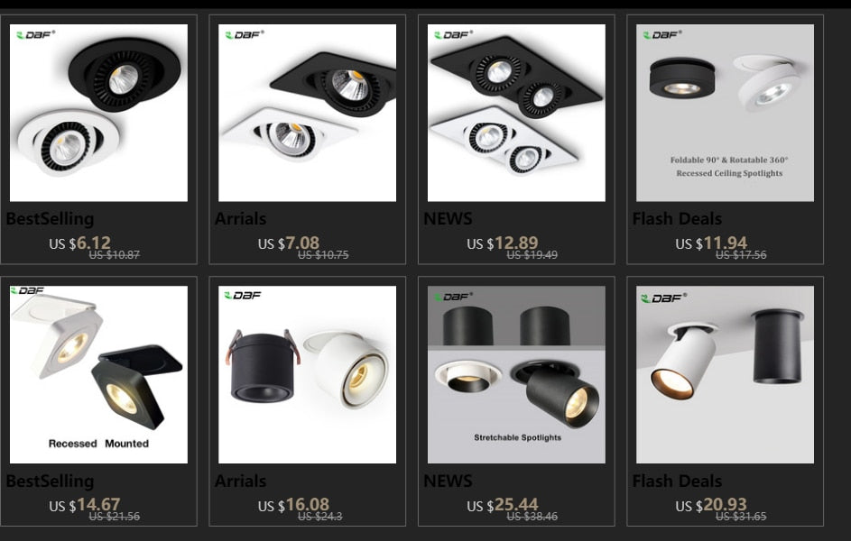 Ultra-Thin LED Ceiling Spot Light Not Dimmable 3W 5W 7W 10W Adjustable 360 Degrees Ceiling Light Indoor Lighting