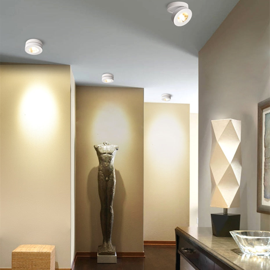 Ultra-Thin LED Ceiling Spot Light Not Dimmable 3W 5W 7W 10W Adjustable 360 Degrees Ceiling Light Indoor Lighting