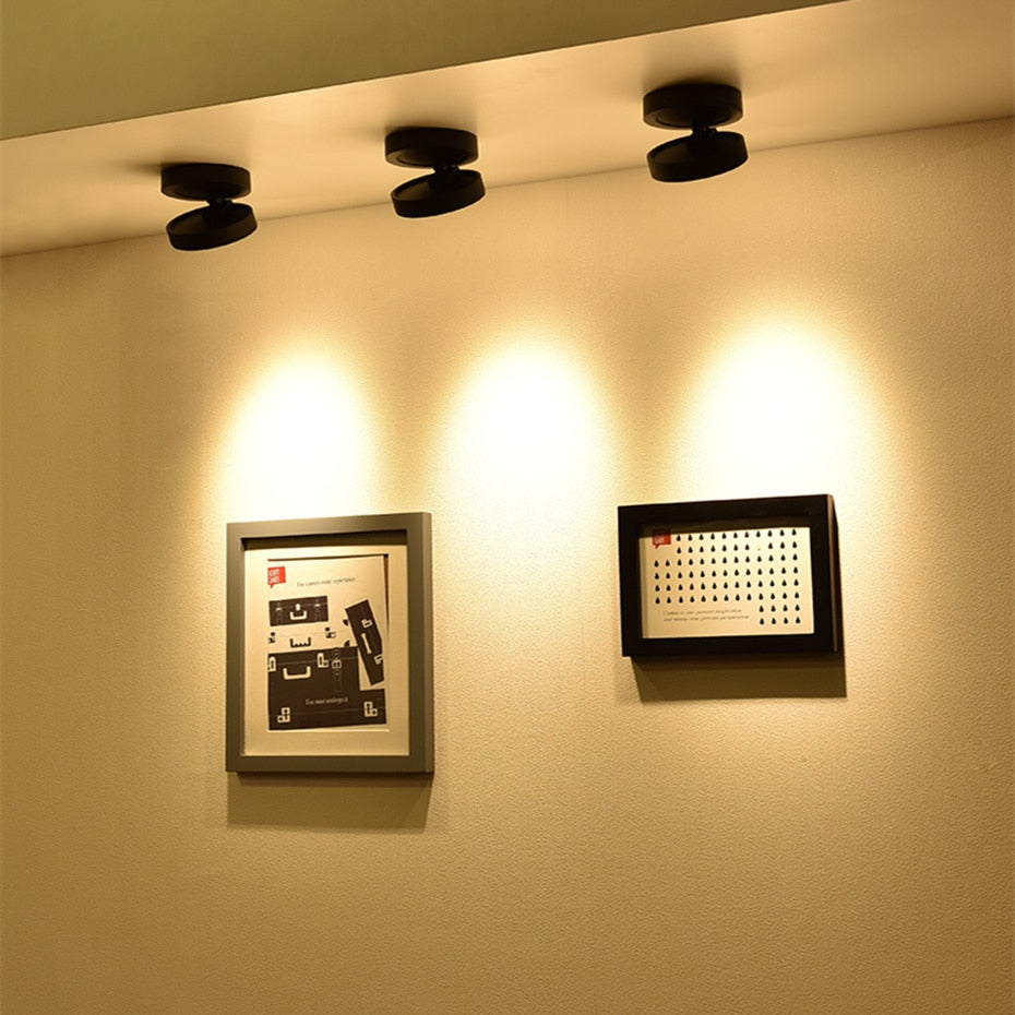 Ultra-Thin LED Ceiling Spot Light Not Dimmable 3W 5W 7W 10W Adjustable 360 Degrees Ceiling Light Indoor Lighting