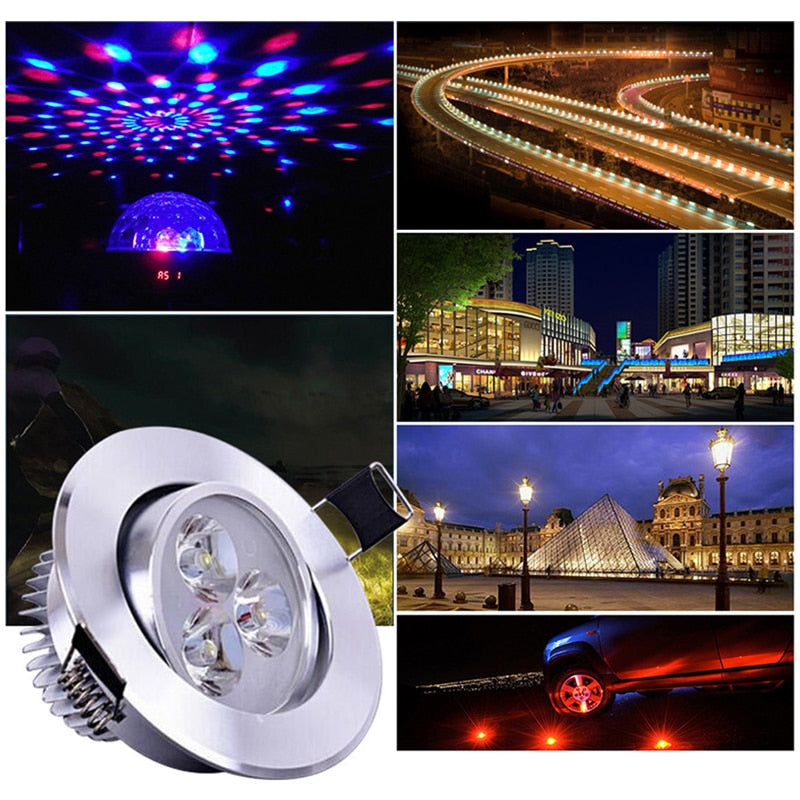 LED 1W 3W Wattage 100 Pieces LED Lighting Diode Headlight Power LED LED Flashlight For Downlight Projector LED Lamp Bulb DIY