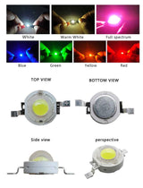 LED 1W 3W Wattage 100 Pieces LED Lighting Diode Headlight Power LED LED Flashlight For Downlight Projector LED Lamp Bulb DIY