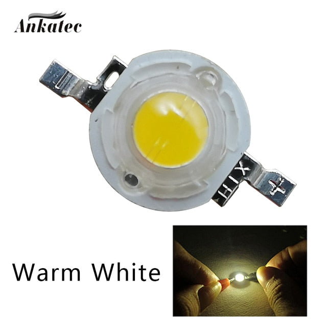 LED 1W 3W Wattage 100 Pieces LED Lighting Diode Headlight Power LED LED Flashlight For Downlight Projector LED Lamp Bulb DIY