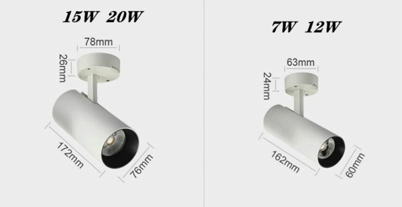 Surface-mounted folding led downlights 360° rotatable cob led ceiling spot lights 10w 15w 20w led lamps lighting