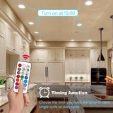 RGB Spot Light LED Ceiling Lamp Recessed Light Indoor Lighting Luminaire Color Dimmable Remote Control Downlight AC110 AC220V