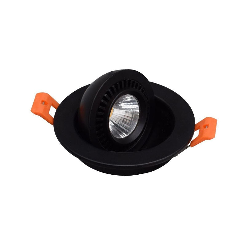 Round 360 Angle Adjustable LED COB Recessed Downlight Black/White 5W 7W 10W 12W 15W 18W LED Ceiling Spot Light Pic Background
