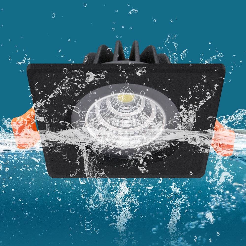 Recessed Led Downlight IP65 Waterproof Led Ceiling Lamp Square Indoor Spot Led Lamp 5W 12W 15W For Bathroom Living Room Balcony