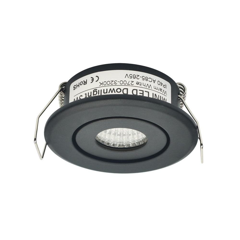 Mini COB Ceiling Light Showcase Jewery 12V 3W Cabinet Lighting LED Spot Light Cut Out Hole 40-45mm