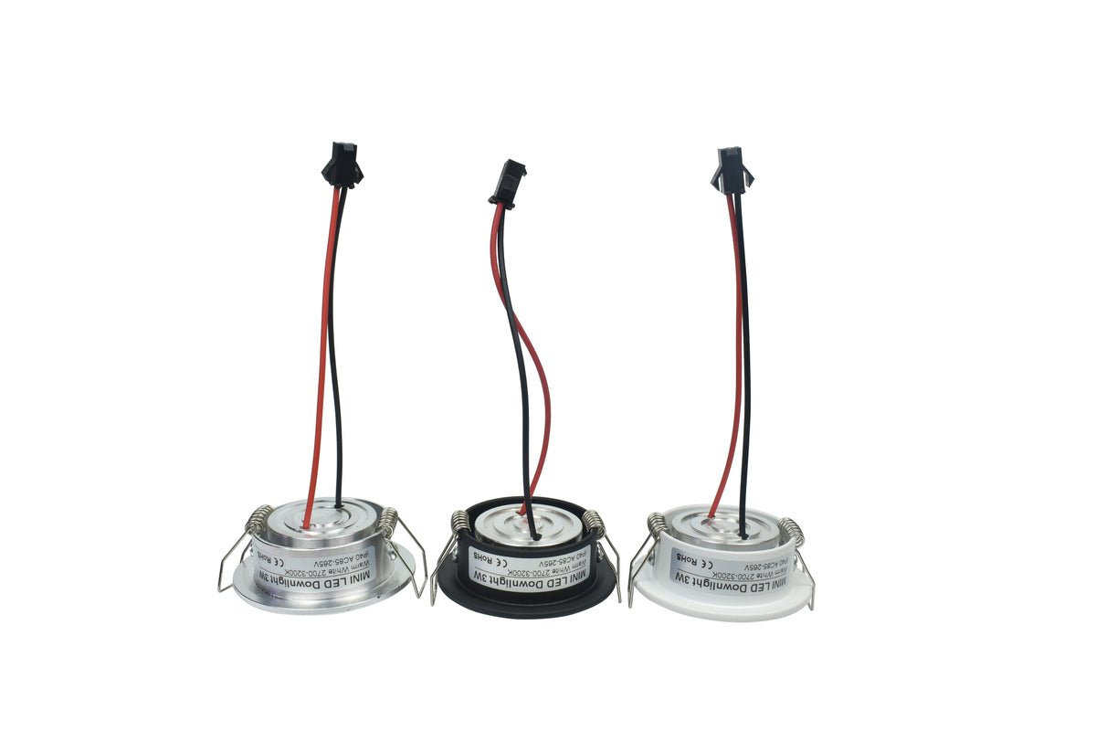 Mini COB Ceiling Light Showcase Jewery 12V 3W Cabinet Lighting LED Spot Light Cut Out Hole 40-45mm