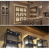 Mini COB Ceiling Light Showcase Jewery 12V 3W Cabinet Lighting LED Spot Light Cut Out Hole 40-45mm