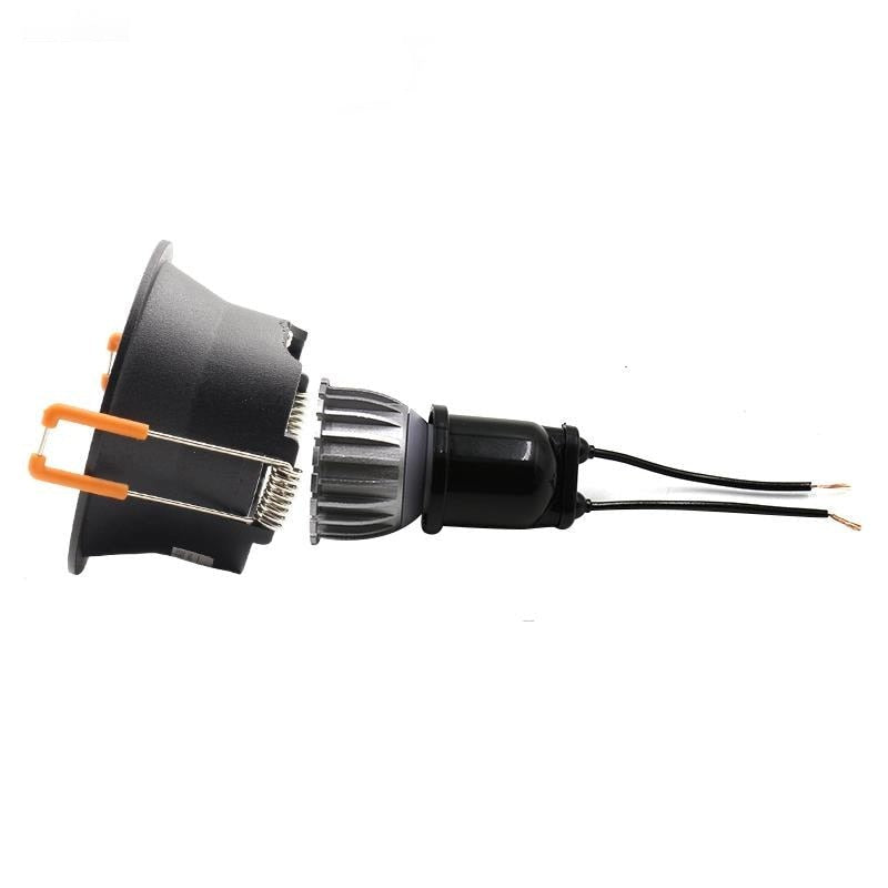  Black Downlight GU5.3/GU10/MR16 E27 LED Bulb 12V 90V-265V Round Square Recessed Frame Ring Changeable 75MM 90MM CE