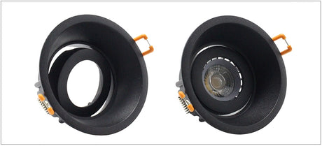  Black Downlight GU5.3/GU10/MR16 E27 LED Bulb 12V 90V-265V Round Square Recessed Frame Ring Changeable 75MM 90MM CE