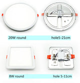 Ultra-Thin Square Panel Freely Adjustable LED 110/220V Downlight Ceiling Light Embedded Living Room Opening Light 6W 8W 15W 20W